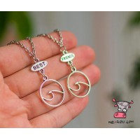 Кулон для двоих друзей "Best Ftiends. Волна" Цена за набор